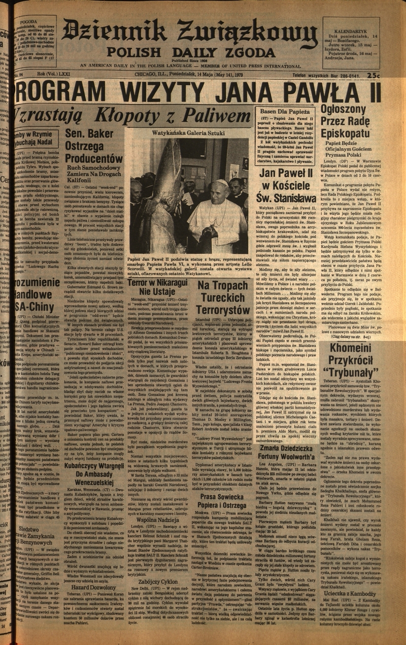 Dziennik Związkowy, 14 V 1979 r., IPN BU 3844, cały artykuł w załączonym pliku .pdf