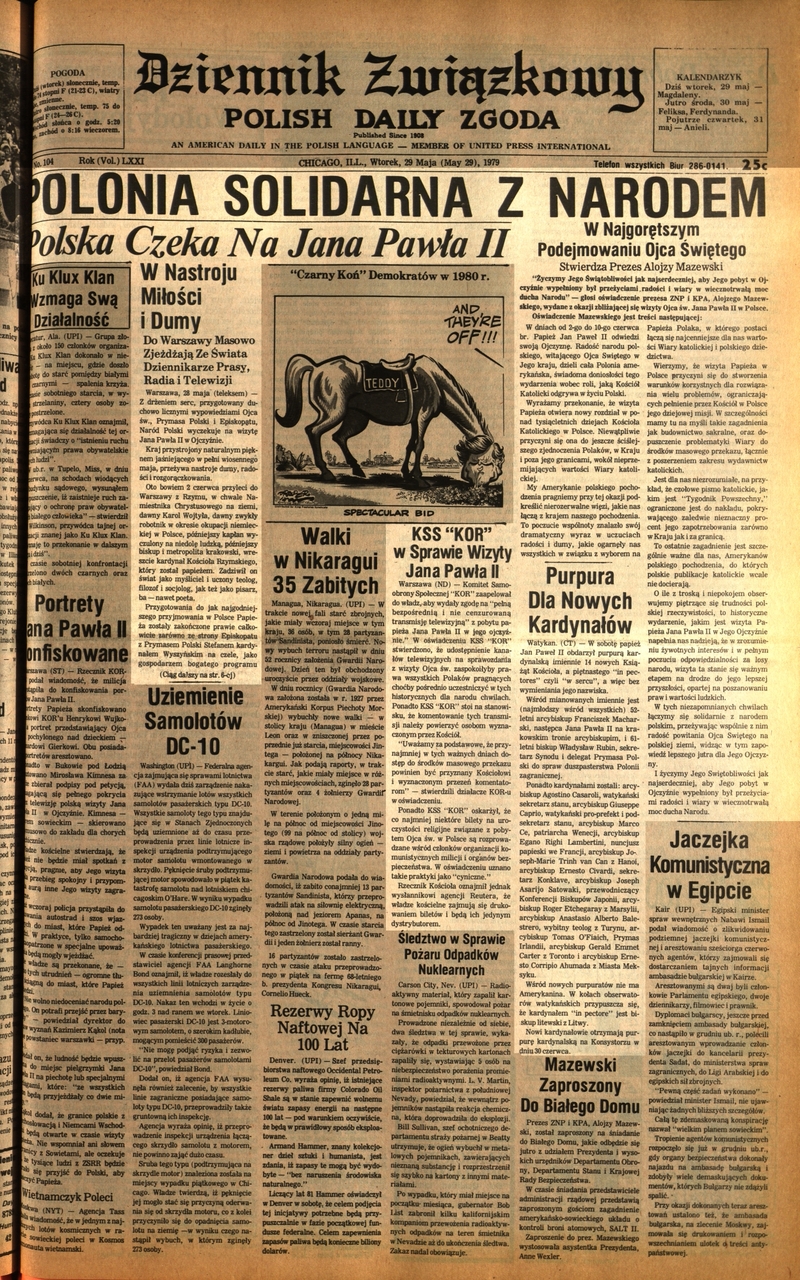 Dziennik Związkowy, 29 V 1979 r., IPN BU 3844, cały artykuł w załączonym pliku .pdf