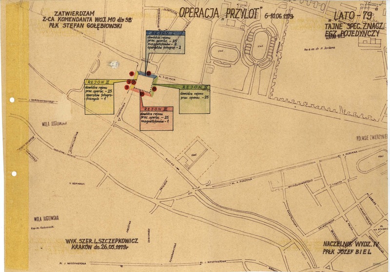 Mapy, szkice, plany sytuacyjne dot. przebiegu wizyty Papieża Jana Pawła II w Krakowie Kr_0_8_262_t4_Page_1.jpg