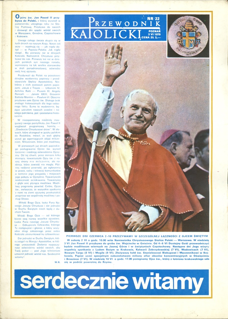 Przewodnik Katolicki nr 22 z dn. 3 VI 1979 r. Cały dokument w załączonym pliku .pdf